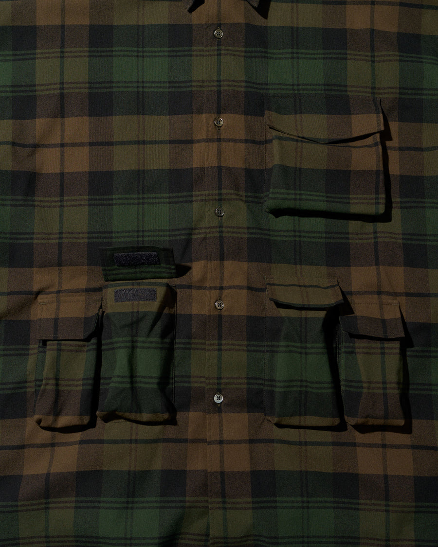 FLANNEL CHECK MULTI  POCKET SHIRT