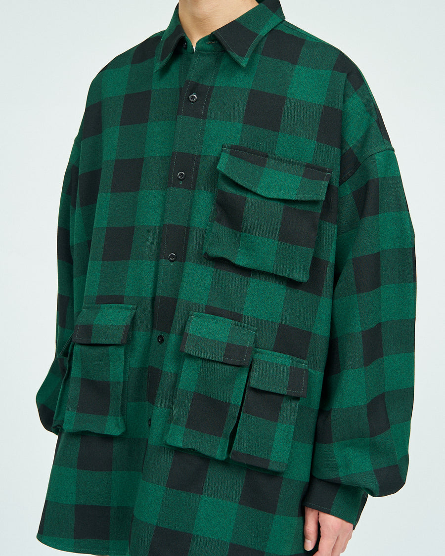 BUFFALO CHECK MULTI POCKET SHIRT