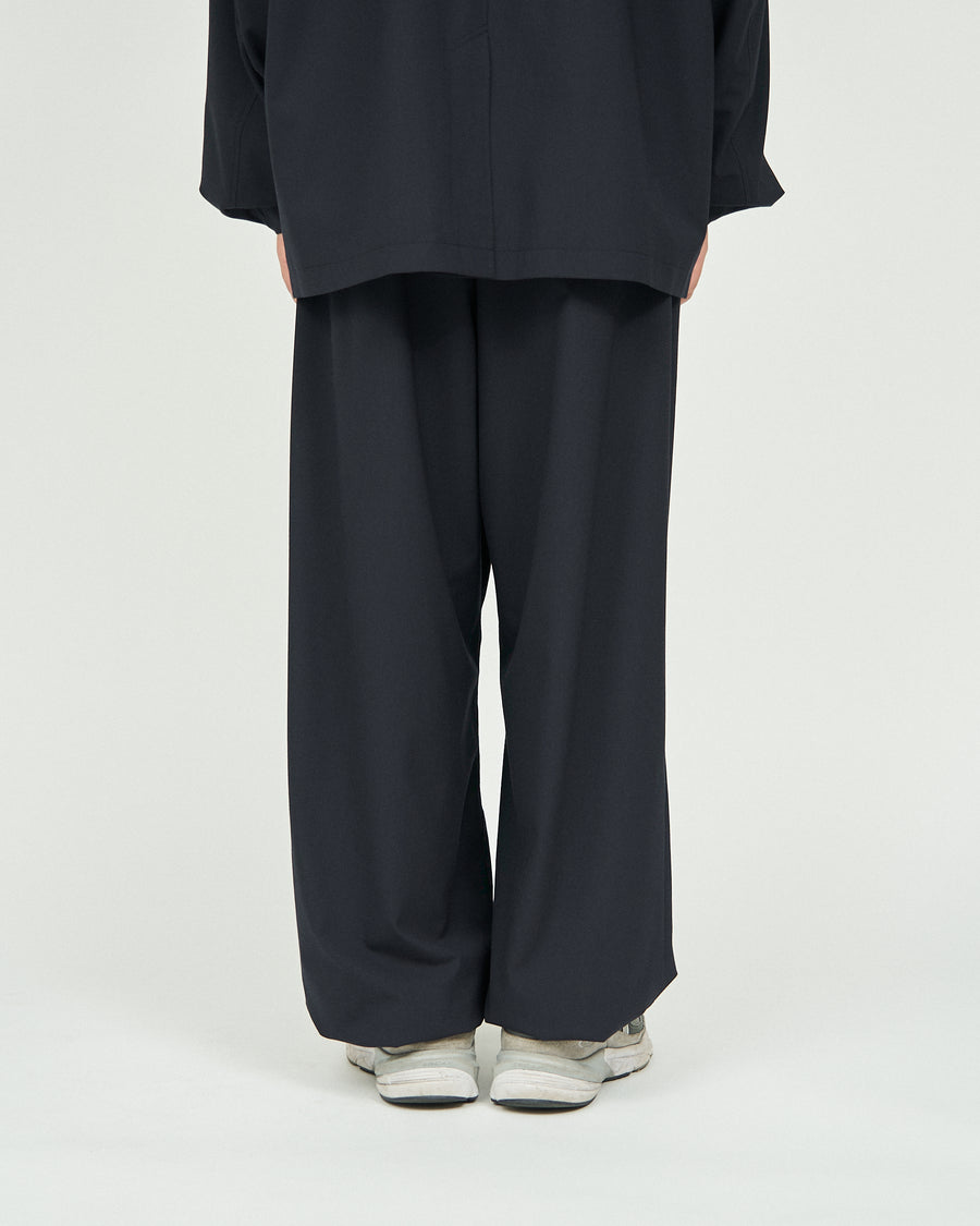 WOOLY CLOTH WIDE TROUSERS