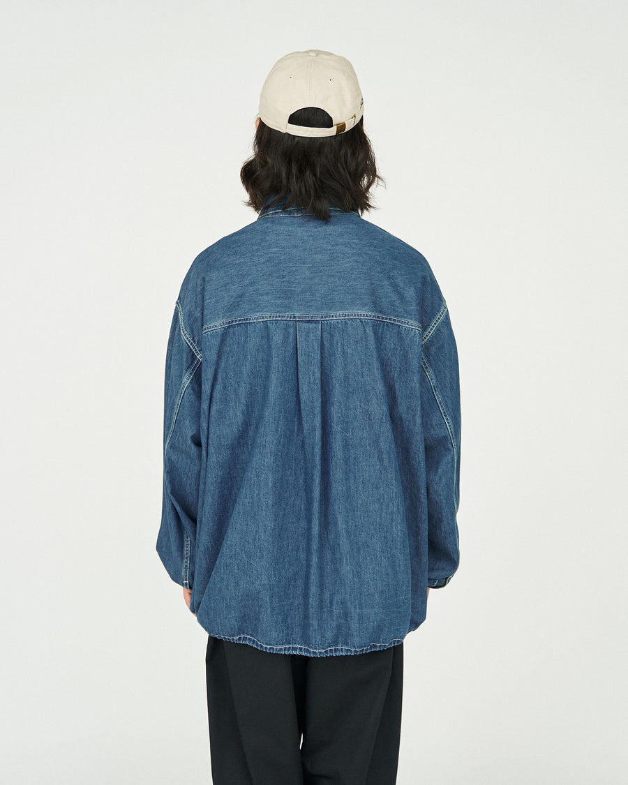 DENIM PULLOVER SHIRT(FADE INDIGO)