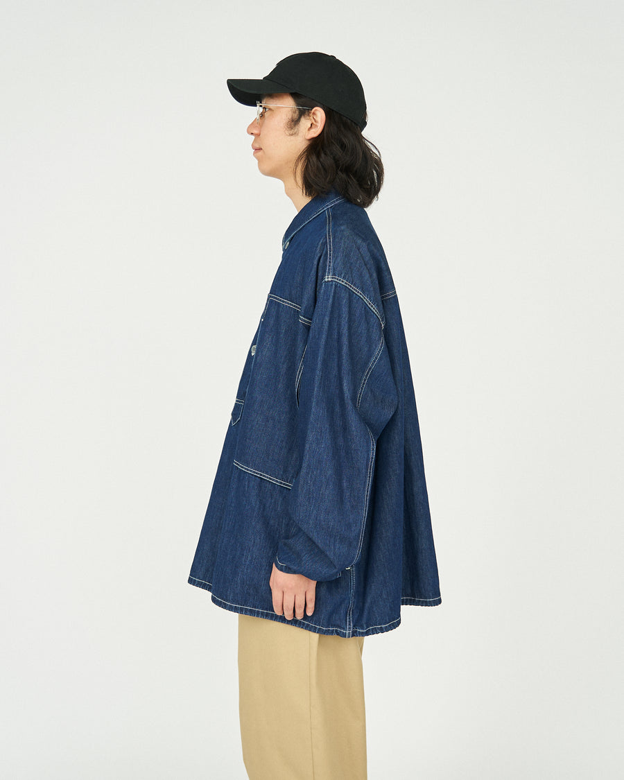 DENIM PULLOVER SHIRT(ONE WASH)