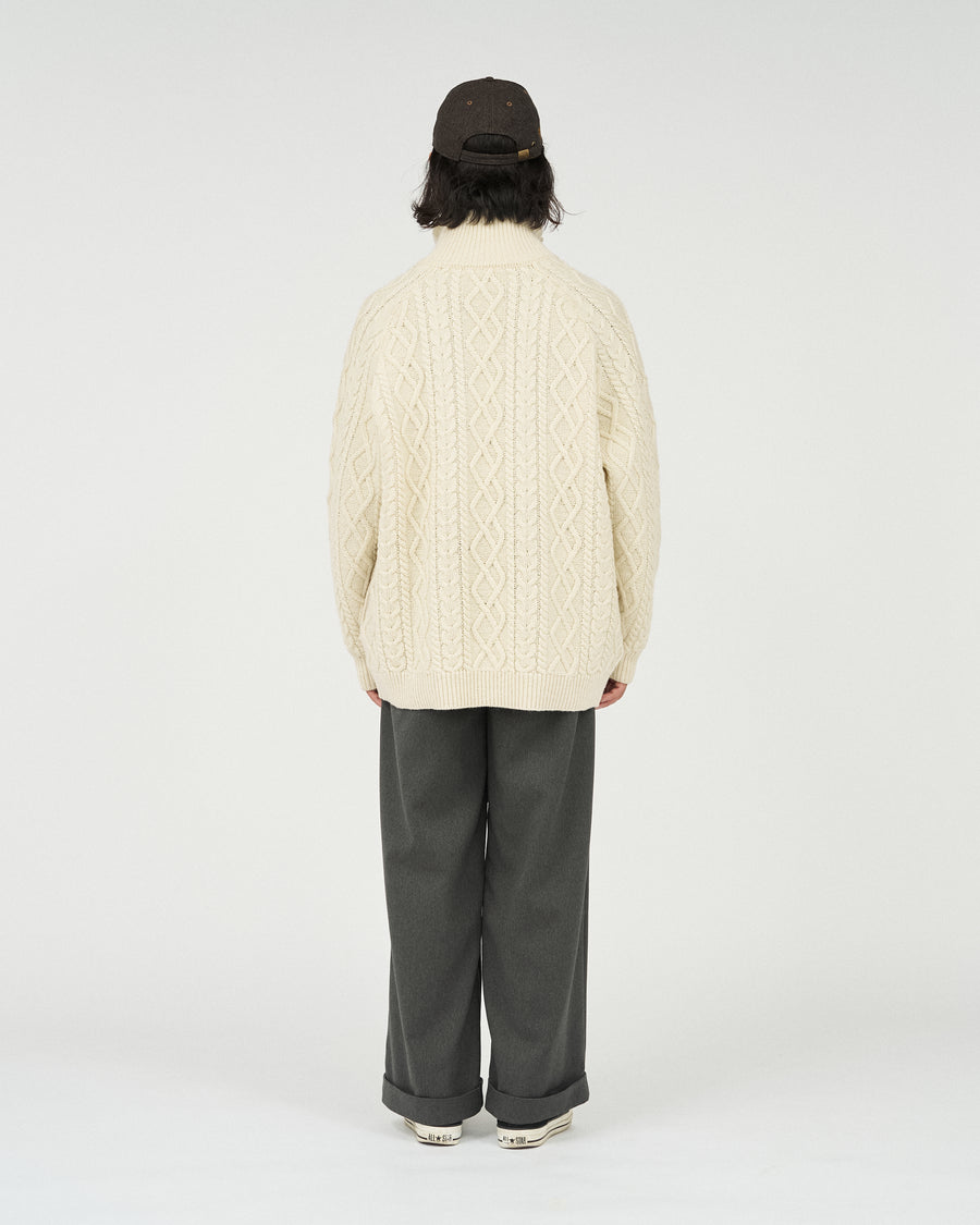 SHETLAND WOOL x SOLOTEX® TECH FISHERMAN ZIP-UP