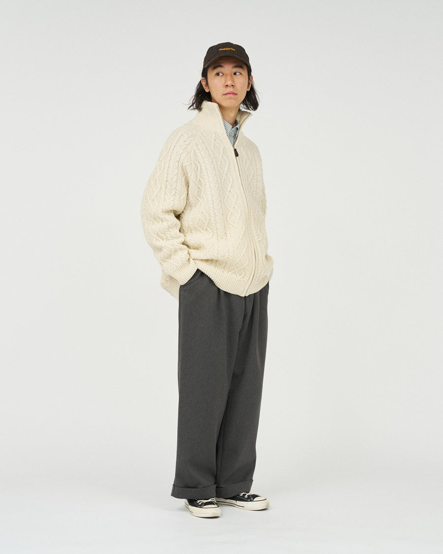 SHETLAND WOOL x SOLOTEX® TECH FISHERMAN ZIP-UP