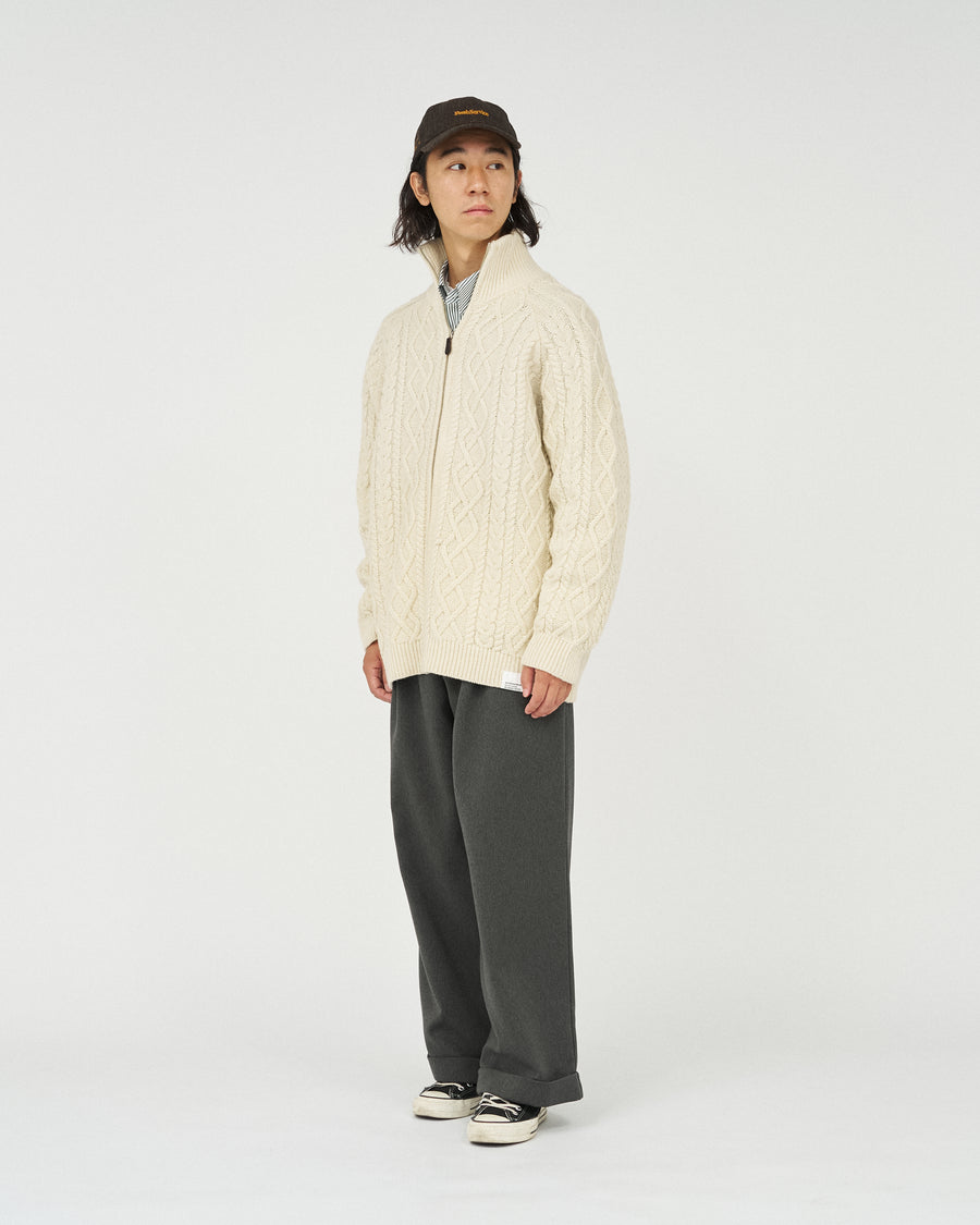 SHETLAND WOOL x SOLOTEX® TECH FISHERMAN ZIP-UP
