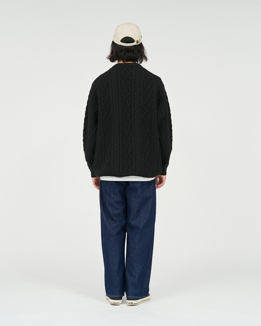 SHETLAND WOOL x SOLOTEX® TECH FISHERMAN SWEATER