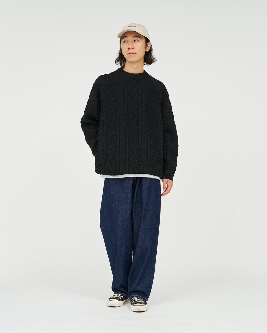 SHETLAND WOOL x SOLOTEX® TECH FISHERMAN SWEATER