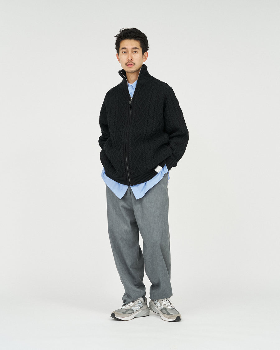 SHETLAND WOOL x SOLOTEX® TECH FISHERMAN ZIP-UP