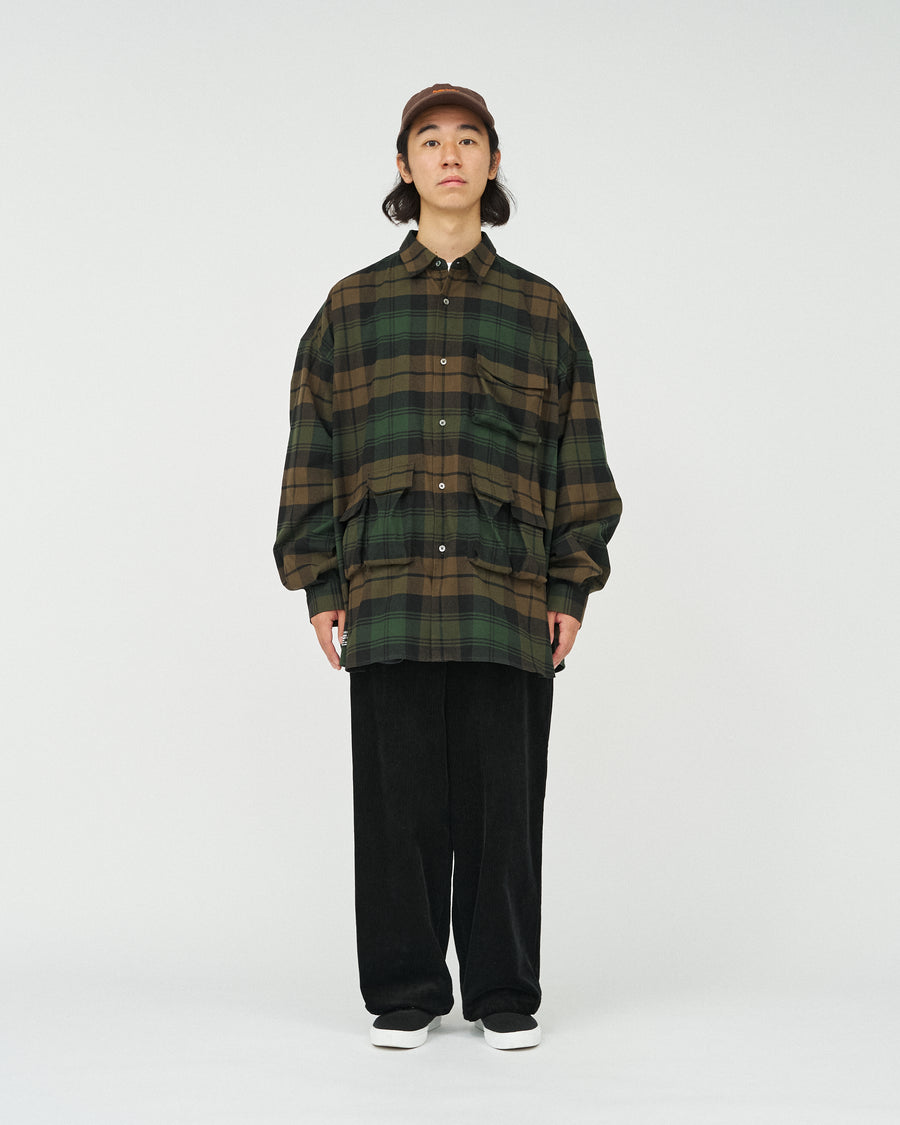 FLANNEL CHECK MULTI  POCKET SHIRT