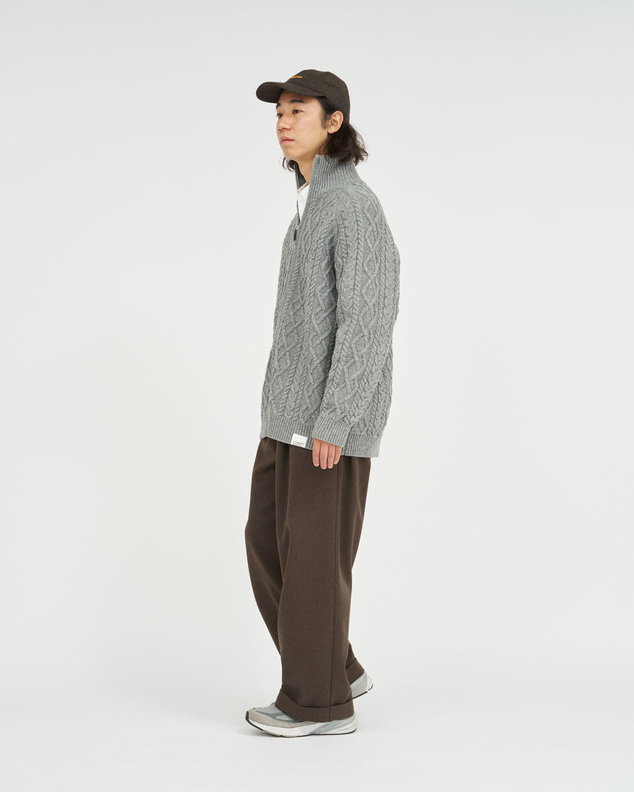 SHETLAND WOOL x SOLOTEX® TECH FISHERMAN ZIP-UP