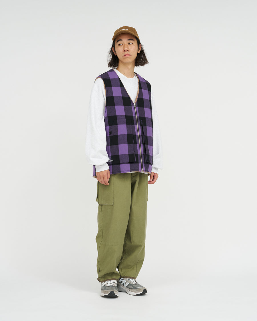 FLANNEL CHECK REVERSIBLE VEST