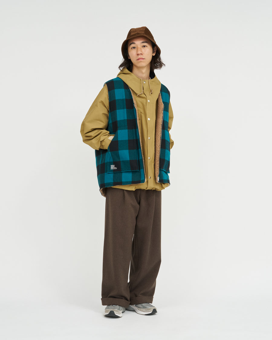 FLANNEL CHECK REVERSIBLE VEST