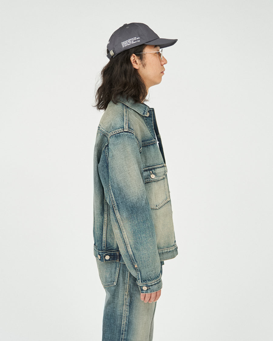 HYPER BIG CLASSIC VINTAGE ”2ND” SHUTTLE DENIM SIDE PANEL JACKET