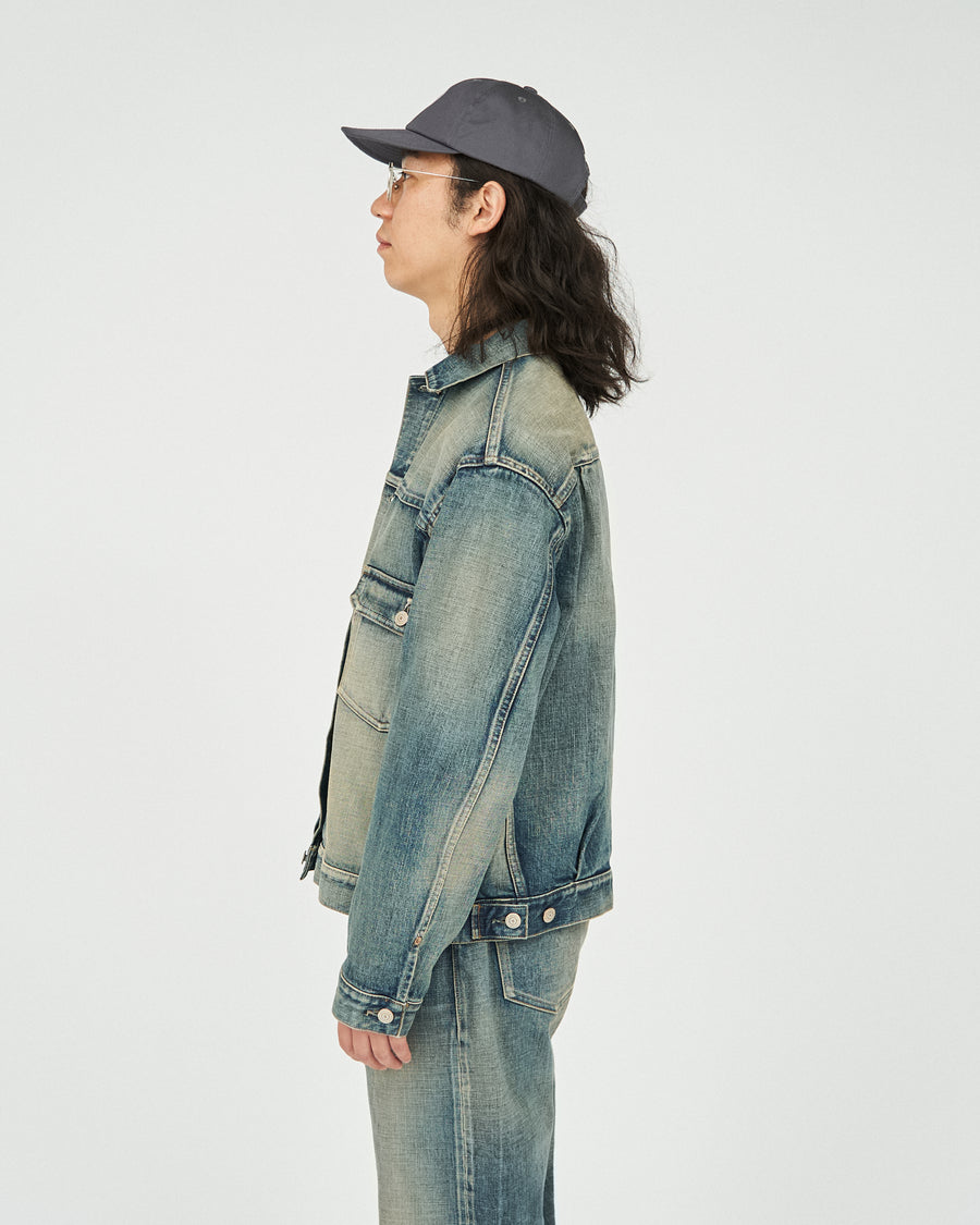 HYPER BIG CLASSIC VINTAGE ”2ND” SHUTTLE DENIM SIDE PANEL JACKET