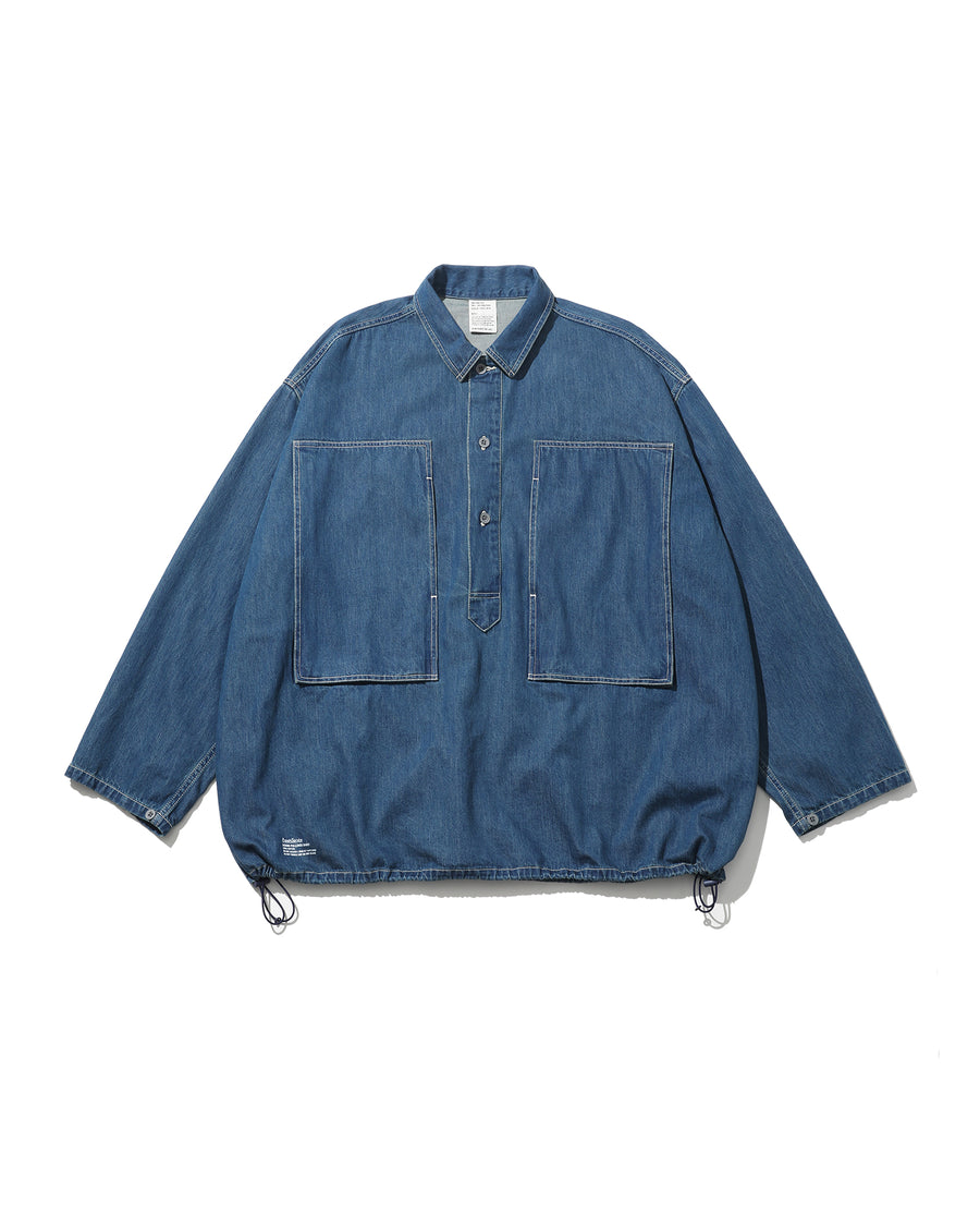 DENIM PULLOVER SHIRT(FADE INDIGO)