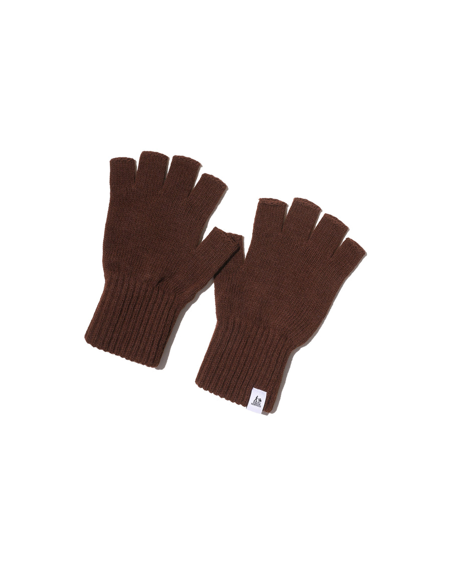 THERMAL RIB KNIT FINGERLESS GLOVES