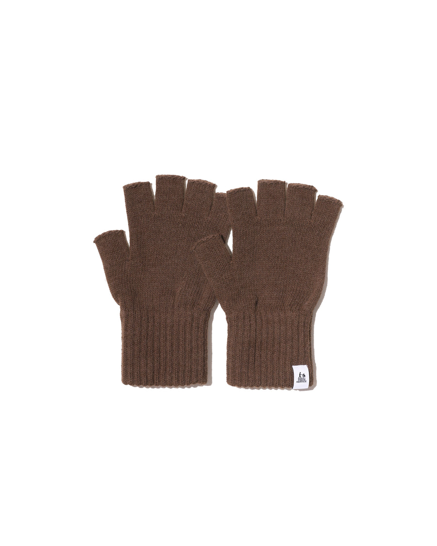 THERMAL RIB KNIT FINGERLESS GLOVES