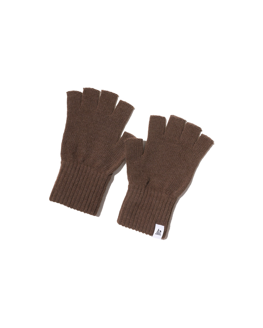 THERMAL RIB KNIT FINGERLESS GLOVES